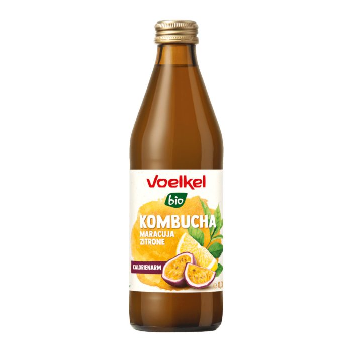Kombucha Passionsfrukt citron 33cl från Voelkel